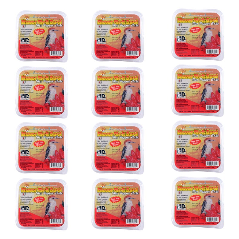 Pine Tree Farms Never Melt Suet Hot Pepper Bird Food (Pack of 12) - Image 1